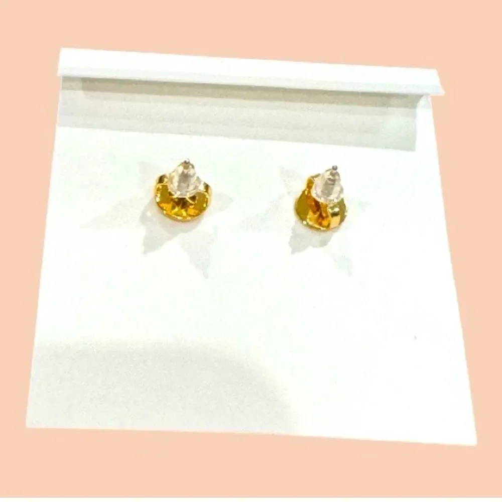 Tory Burch Gold and White Floral Earrings
